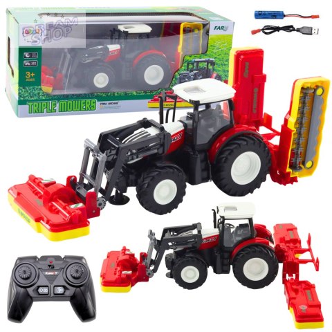 Traktor Rolniczy Z Kosiarkami Do Trawy Zdalnie Sterowany RC 2.4G Traktor Rolniczy Z Kosiarkami Do Trawy Zdalnie Sterowany RC 2.4G