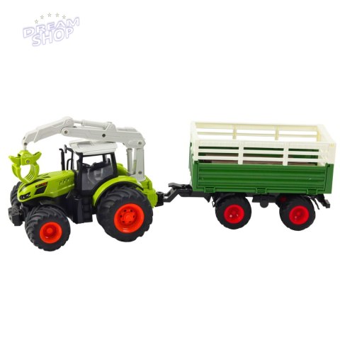 Traktor Rolniczy Z Przyczepą I Chwytakiem Zdalnie Sterowany RC 2.4G Traktor Rolniczy Z Przyczepą I Chwytakiem Zdalnie Sterowany RC 2.4G