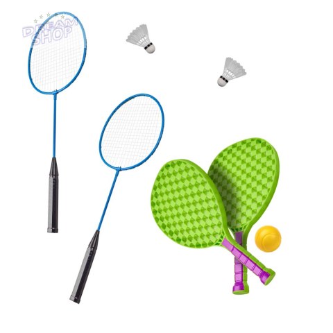 Zestaw sportowy 5w1 badminton koszykówka siatkówka tenis frisbee Zestaw sportowy 5w1 badminton koszykówka siatkówka tenis frisbee