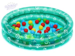 Basenik zielony z kulkami 91cm x 20cm Bestway + 50 kulek 51141