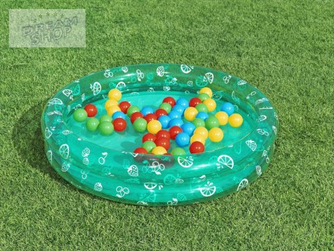 Basenik zielony z kulkami 91cm x 20cm Bestway + 50 kulek 51141