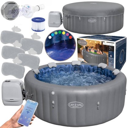 Bestway Lay-Z-Spa SANTORINI PRO 7 LED aplikacja hydromasaż 5-7osob 6001T