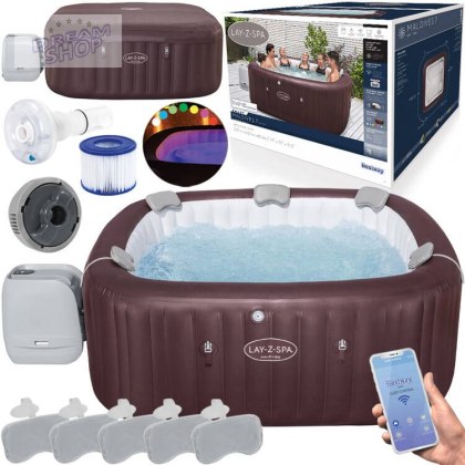 Bestway Lay-z-Spa Maldives Pro7 2025 jacuzzi WiFi aplikacja LED 5-7os 6001U