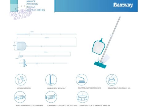 Bestway Zestaw czyszczący do basenu 58013 Bestway Zestaw czyszczący do basenu 58013