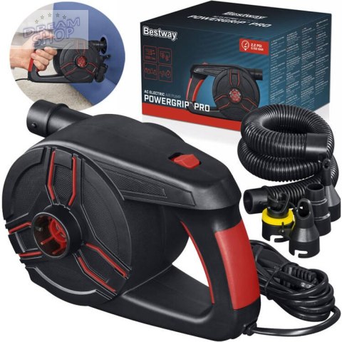 Bestway pompka eklektyczna Powergrip PRO do gniazdka+4adaptery 62247 Bestway pompka eklektyczna Powergrip PRO do gniazdka+4adaptery 62247