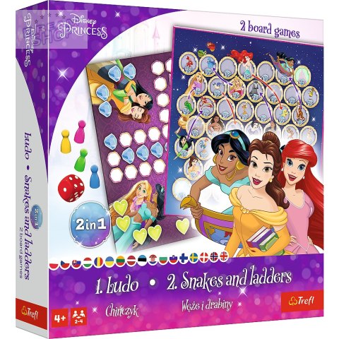 Gra 2w1 Chińczyk / Węże i drabiny - Princess Disney Princess Trefl 02418
