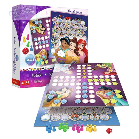 Gra 2w1 Chińczyk / Węże i drabiny - Princess Disney Princess Trefl 02418