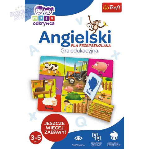 Gra Edukacyjna Angielski dla przedszkolaka z Serii Mały Odkrywca Trefl 01949 Gra Edukacyjna Angielski dla przedszkolaka z Serii Mały Odkrywca Trefl 01949