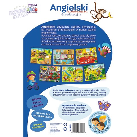 Gra Edukacyjna Angielski dla przedszkolaka z Serii Mały Odkrywca Trefl 01949 Gra Edukacyjna Angielski dla przedszkolaka z Serii Mały Odkrywca Trefl 01949