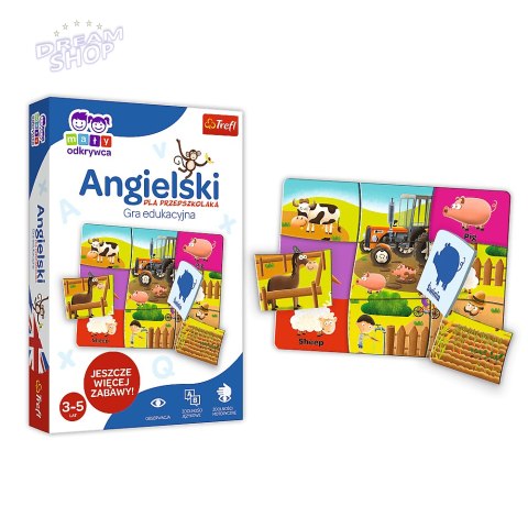 Gra Edukacyjna Angielski dla przedszkolaka z Serii Mały Odkrywca Trefl 01949 Gra Edukacyjna Angielski dla przedszkolaka z Serii Mały Odkrywca Trefl 01949