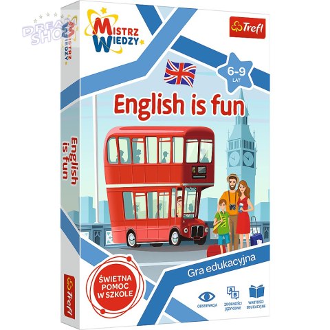 Gra Edukacyjna English is Fun z Serii Mistrz Wiedzy Trefl 01954