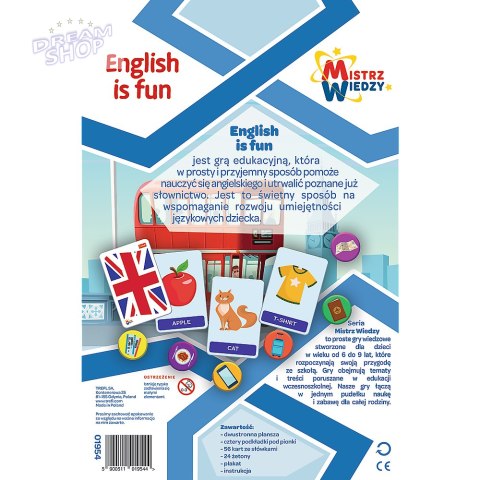 Gra Edukacyjna English is Fun z Serii Mistrz Wiedzy Trefl 01954