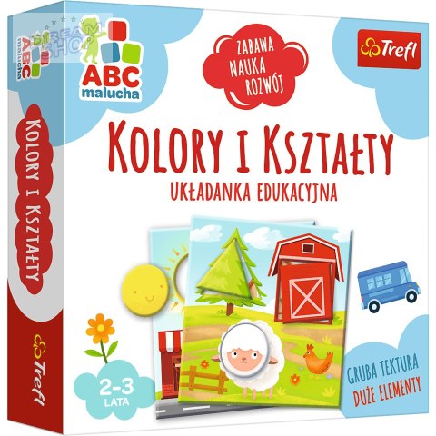 Gra Układanka Edukacyjna Kolory i kształty z Serii ABC Malucha Trefl 01939