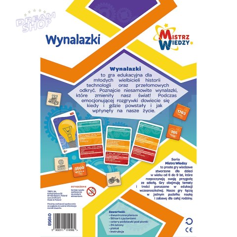 Gra Wynalazki z Serii Mistrz Wiedzy Trefl 01958 Gra Wynalazki z Serii Mistrz Wiedzy Trefl 01958