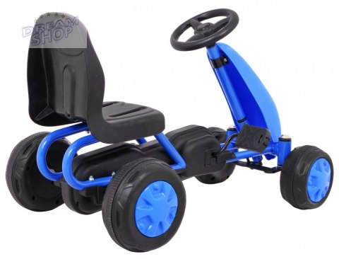 Pierwszy Gokart na pedały dla najmłodszych Niebieski + Napęd łańcuchowy + Koła z gumą Pierwszy Gokart na pedały dla najmłodszych Niebieski + Napęd łańcuchowy + Koła z gumą