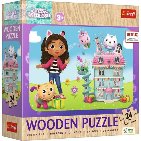 Puzzle - "24 Puzzle Drewniane" - Wesoła Gabby i przyjaciele Trefl 20268