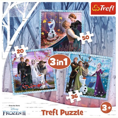 Puzzle 3w1 Kraina Lodu Magiczna opowieść Trefl 34853