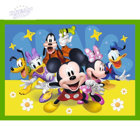 Puzzle - "4w1 (12, 15, 20, 24)" - Wśród przyjaciół Myszka Miki Trefl 34616