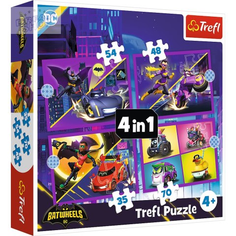 Puzzle - 4w1 - Poznaj Batwheels - Warner Batwheels 34658