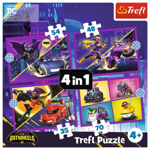 Puzzle - 4w1 - Poznaj Batwheels - Warner Batwheels 34658