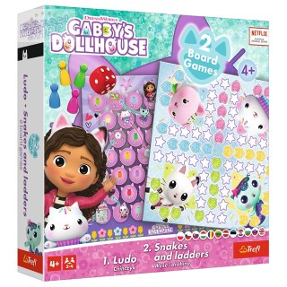 Gra 2w1 Chińczyk - Węże i drabiny Gabbys Dollhouse 2590