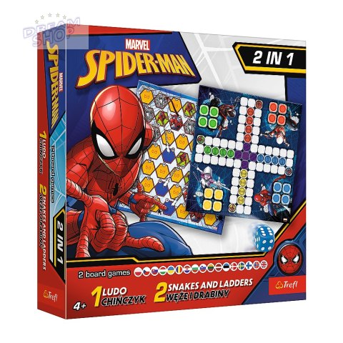 Gra 2w1 Chińczyk / Węże i drabiny - Spider-Man Trefl 02419