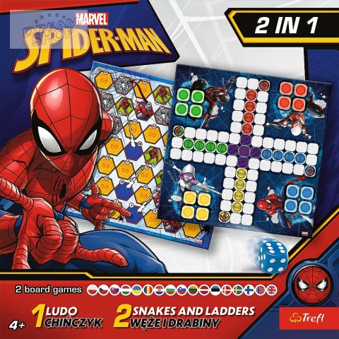 Gra 2w1 Chińczyk / Węże i drabiny - Spider-Man Trefl 02419