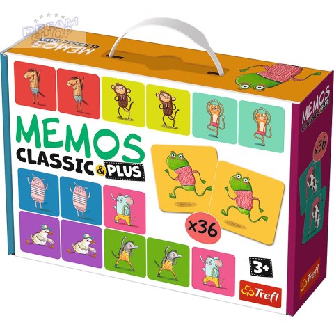 Gra Memos Classic i Plus, Ruch i dźwięk - zwierzaki Trefl 02271 Gra Memos Classic i Plus, Ruch i dźwięk - zwierzaki Trefl 02271