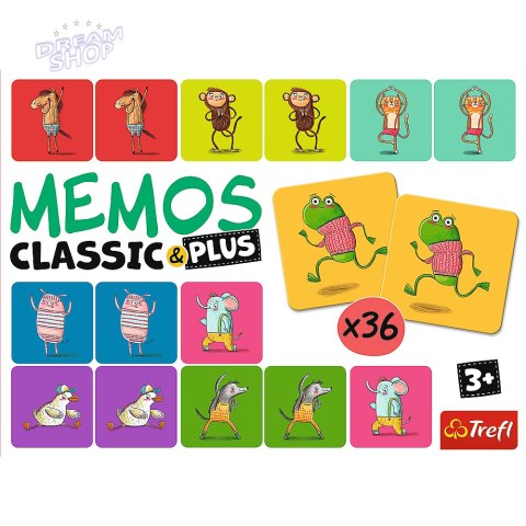 Gra Memos Classic i Plus, Ruch i dźwięk - zwierzaki Trefl 02271 Gra Memos Classic i Plus, Ruch i dźwięk - zwierzaki Trefl 02271