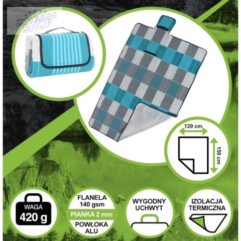 KOC PLAŻOWO PIKNIKOWY 150x120CM Z POWŁOKĄ ALU ENERO CAMP 1064086