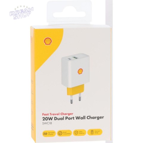 ŁADOWARKA KOSTKA ADAPTER USB A I C 20W SHELL ŁADOWARKA KOSTKA ADAPTER USB A I C 20W SHELL