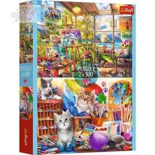 Puzzle - 2x500 - Sztuka malowaniaFSC Mix 70% 37530