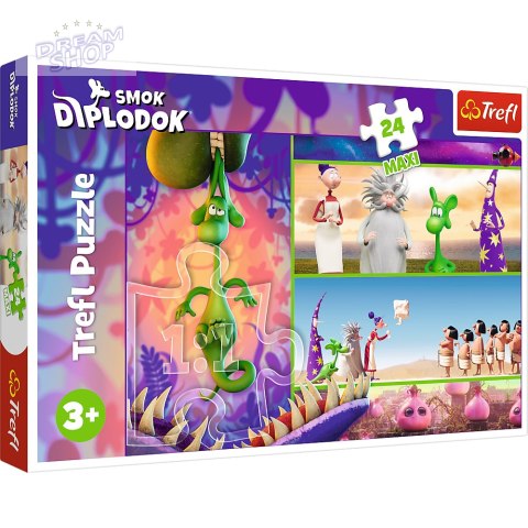 Puzzle - 24 Maxi - Ciekawski Smok Diplodok - Human Film Smok Diplodok 14376