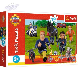 Puzzle - "30" - Gotowi do pomocy Strażak Sam Trefl 18297