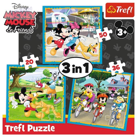 Puzzle - "3w1" - Myszka Miki z przyjaciółmi Trefl 34846 Puzzle - "3w1" - Myszka Miki z przyjaciółmi Trefl 34846