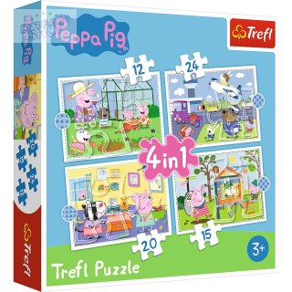 Puzzle - "4w1" - Wspomnienia z wakacji / Peppa Pig Trefl 34359