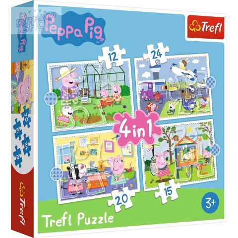 Puzzle - "4w1" - Wspomnienia z wakacji / Peppa Pig Trefl 34359