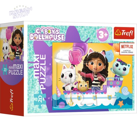Puzzle - ''miniMaxi" - Kolorowy dzień Gabby / Universal Gabby's Dollhouse Trefl 56041