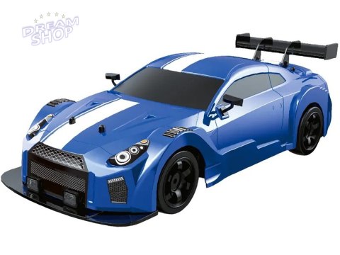 DUŻY Samochód Do Driftu Auto RC Drift 1:16 2,4 GHz PARA DYM 4WD Niebieski Nissan GTR LED DUŻY Samochód Do Driftu Auto RC Drift 1:16 2,4 GHz PARA DYM 4WD Niebieski Nissan GTR LED