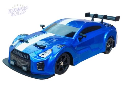 DUŻY Samochód Do Driftu Auto RC Drift 1:16 2,4 GHz PARA DYM 4WD Niebieski Nissan GTR LED DUŻY Samochód Do Driftu Auto RC Drift 1:16 2,4 GHz PARA DYM 4WD Niebieski Nissan GTR LED