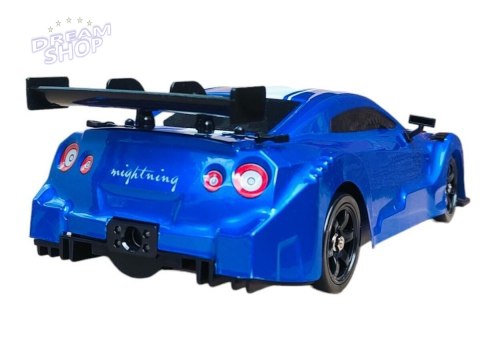 DUŻY Samochód Do Driftu Auto RC Drift 1:16 2,4 GHz PARA DYM 4WD Niebieski Nissan GTR LED DUŻY Samochód Do Driftu Auto RC Drift 1:16 2,4 GHz PARA DYM 4WD Niebieski Nissan GTR LED