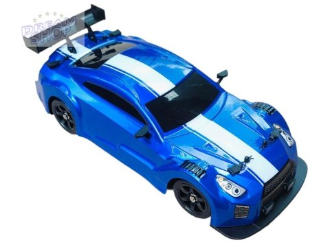 DUŻY Samochód Do Driftu Auto RC Drift 1:16 2,4 GHz PARA DYM 4WD Niebieski Nissan GTR LED DUŻY Samochód Do Driftu Auto RC Drift 1:16 2,4 GHz PARA DYM 4WD Niebieski Nissan GTR LED