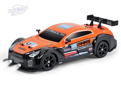 DUŻY Samochód Do Driftu Auto RC Drift 1:16 2,4 GHz PARA DYM 4WD Pomarańczowy Nissan GTR LED DUŻY Samochód Do Driftu Auto RC Drift 1:16 2,4 GHz PARA DYM 4WD Pomarańczowy Nissan GTR LED