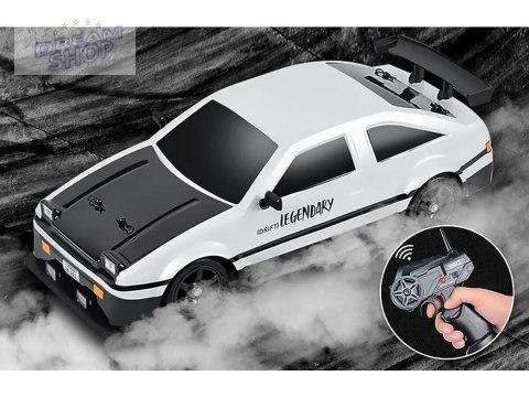 DUŻY Samochód Do Driftu Auto RC Drift 1:16 2,4 GHz PARA DYM Biała Toyota 4WD LED DUŻY Samochód Do Driftu Auto RC Drift 1:16 2,4 GHz PARA DYM Biała Toyota 4WD LED
