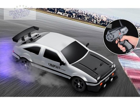 DUŻY Samochód Do Driftu Auto RC Drift 1:16 2,4 GHz PARA DYM Biała Toyota 4WD LED DUŻY Samochód Do Driftu Auto RC Drift 1:16 2,4 GHz PARA DYM Biała Toyota 4WD LED