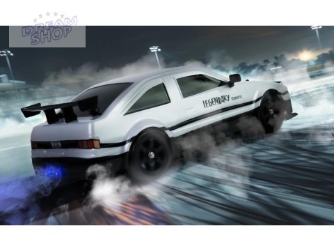 DUŻY Samochód Do Driftu Auto RC Drift 1:16 2,4 GHz PARA DYM Biała Toyota 4WD LED DUŻY Samochód Do Driftu Auto RC Drift 1:16 2,4 GHz PARA DYM Biała Toyota 4WD LED