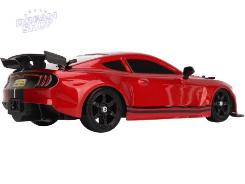 DUŻY Samochód Do Driftu Auto RC Drift 1:16 2,4 GHz PARA DYM Mustang 4WD Czerwony LED DUŻY Samochód Do Driftu Auto RC Drift 1:16 2,4 GHz PARA DYM Mustang 4WD Czerwony LED