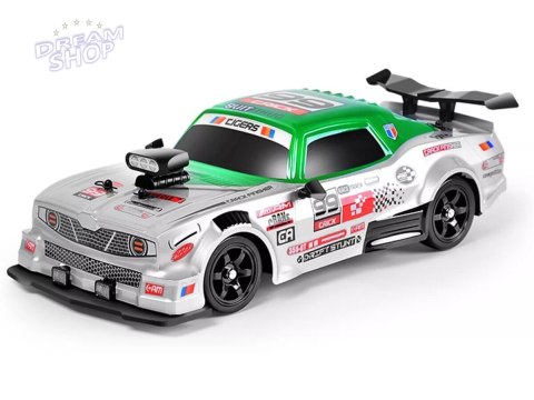 DUŻY Samochód Do Driftu Auto RC Drift 1:16 2,4 GHz PARA DYM Srebrny Dodge 4WD LED DUŻY Samochód Do Driftu Auto RC Drift 1:16 2,4 GHz PARA DYM Srebrny Dodge 4WD LED