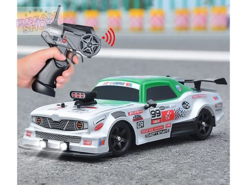 DUŻY Samochód Do Driftu Auto RC Drift 1:16 2,4 GHz PARA DYM Srebrny Dodge 4WD LED DUŻY Samochód Do Driftu Auto RC Drift 1:16 2,4 GHz PARA DYM Srebrny Dodge 4WD LED
