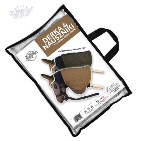 Derka dwustronna i nauszniki Skippi dla Hobby Horse - beż i oliwka Derka dwustronna i nauszniki Skippi dla Hobby Horse - beż i oliwka